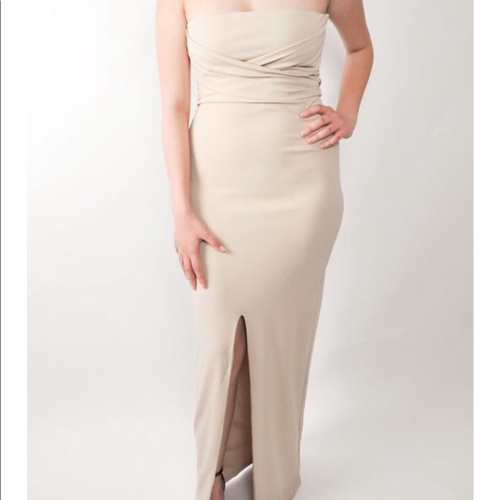 Long blush dress
